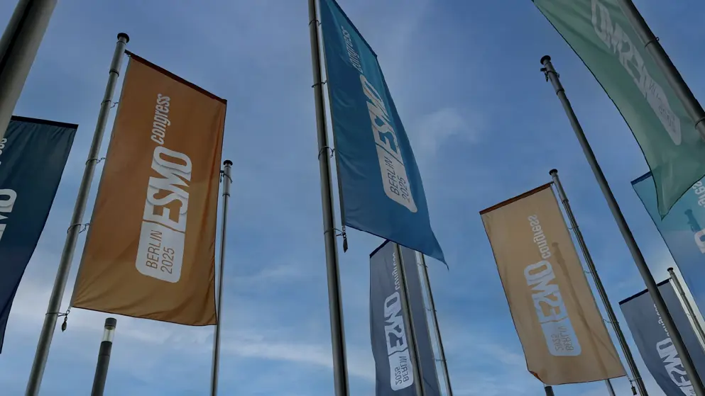 ESMO 2025 flags flying
