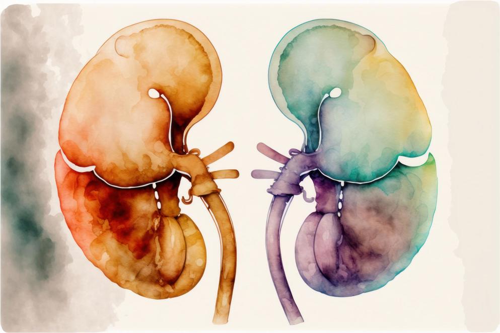 human kidney anatomy art illustration