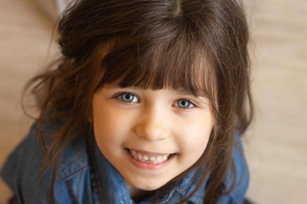 Girl smiling at the camera