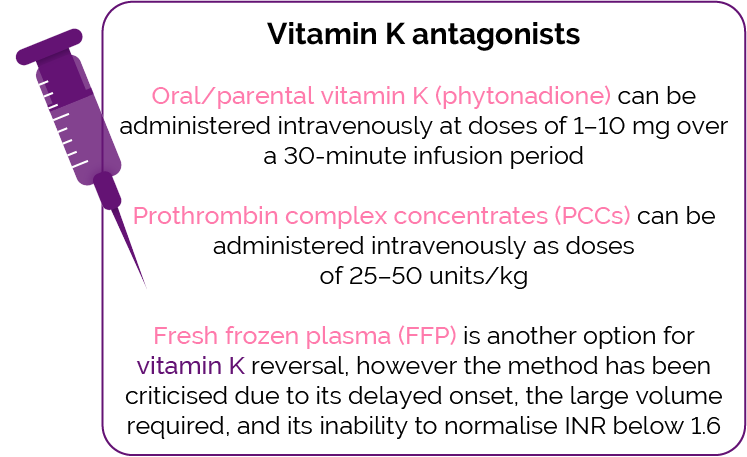 Reversal agents for vitamin K antagonists