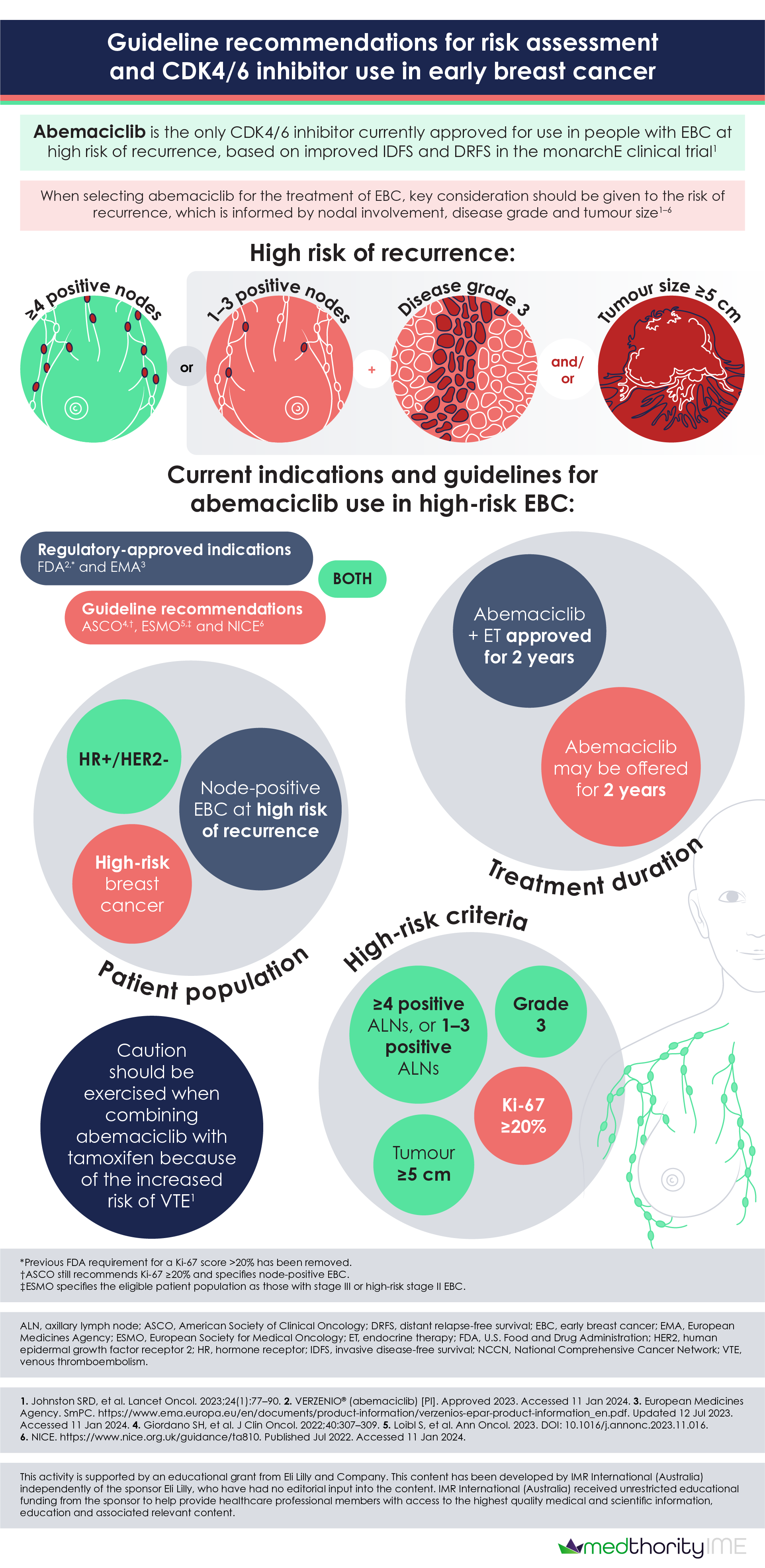 Guideline recommendations for risk assessment and CDK4/6 inhibitor use in early breast cancer